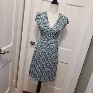 Dakini colorful Print Stretch Tie Waist Knit Dress Size SP, Casual, Athlesuire